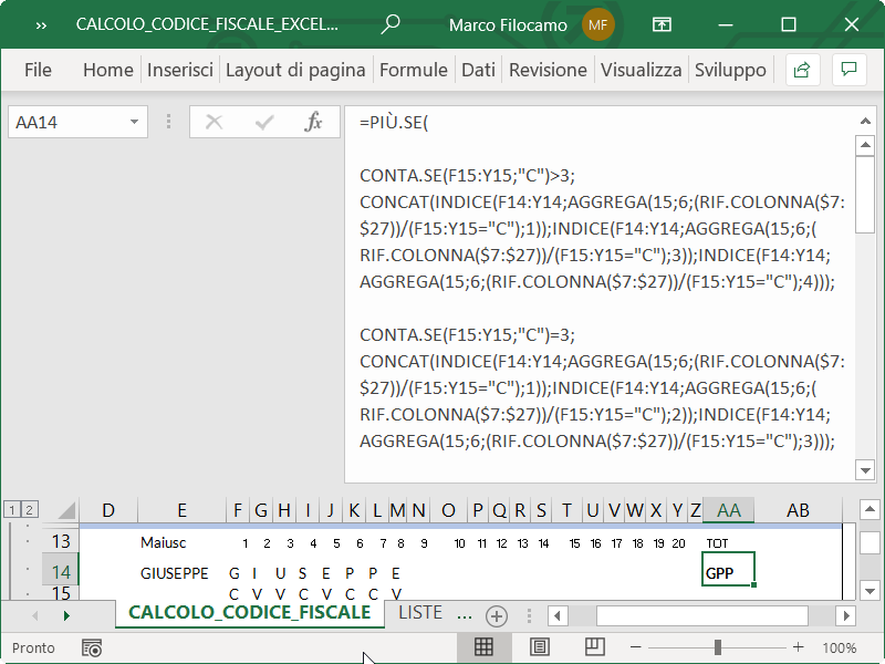 Microsoft_Excel_Calcolo_Codice_Fiscale_Nome