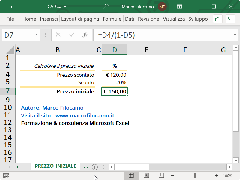 Microsoft_Excel_Calcolo_Prezzo_Iniziale_Sconto