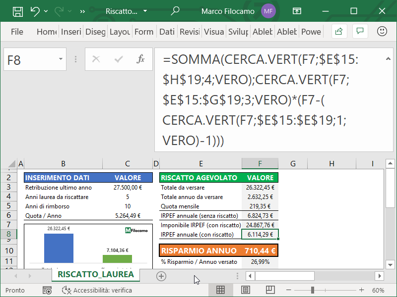 Calcolare_Riscatto_Laurea_Excel_IRPEF_Con_Riscatto