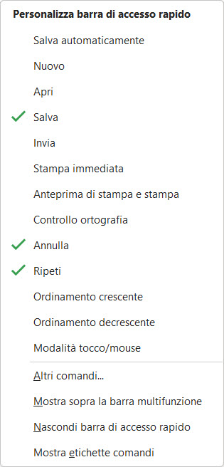 BARRA_ACCESSO_RAPIDO_EXCEL_OPZIONI_MENU_BARRA