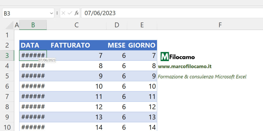 CHE COSA SIGNIFICA_ERRORE_####_EXCEL_MARCOFILOCAMO_INIZIO