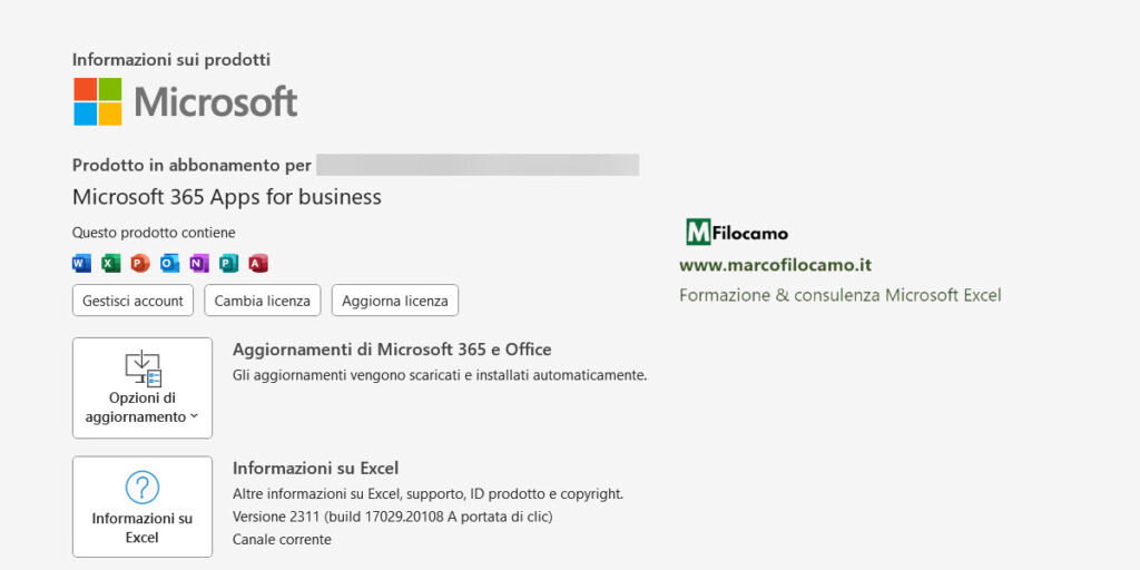 COME_SCOPRIRE_VERSIONE_EXCEL_MICROSOFT_EXCEL_MARCOFILOCAMO_ACCOUNT