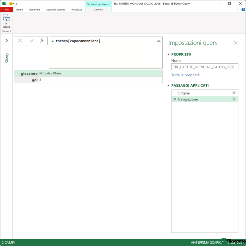 COME IMPORTARE JSON POWER QUERY MICROSOFT EXCEL MARCOFILOCAMO DETTAGLIO ULTIMO LIVELLO RECORD