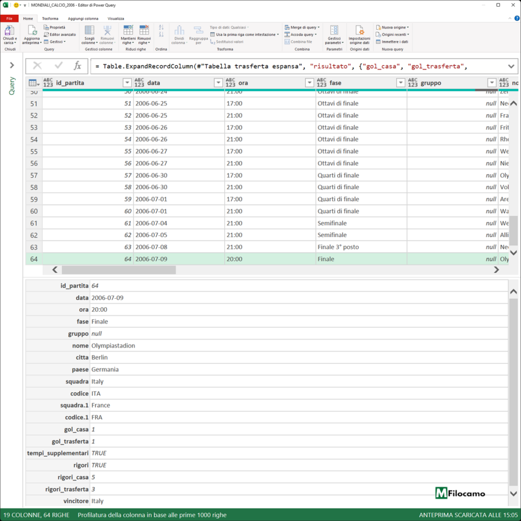 COME IMPORTARE JSON POWER QUERY MICROSOFT EXCEL MARCOFILOCAMO FINALE ITALIA FRANCIA