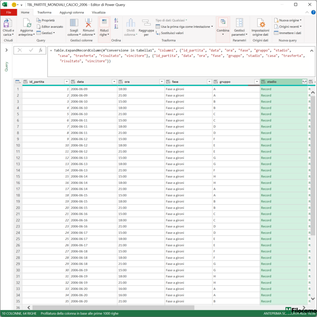 COME IMPORTARE JSON POWER QUERY MICROSOFT EXCEL MARCOFILOCAMO RECORD ESPANSO ULTERIORI RECORD