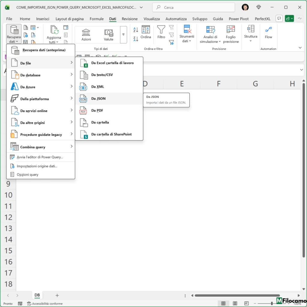 COME IMPORTARE JSON POWER QUERY MICROSOFT EXCEL MARCOFILOCAMO RECUPERA DATI JSON