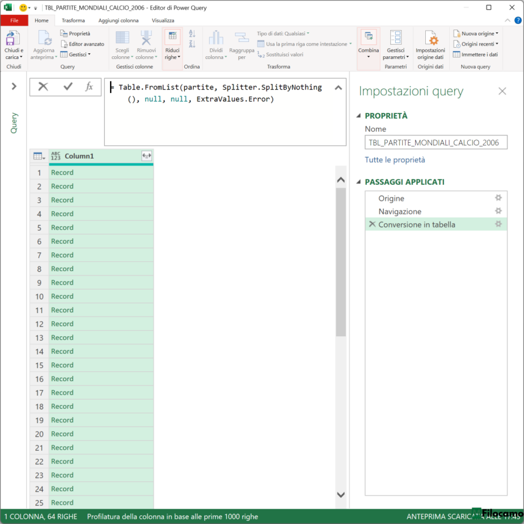 COME IMPORTARE JSON POWER QUERY MICROSOFT EXCEL MARCOFILOCAMO STRUMENTI ELENCHI INTERMEDIO