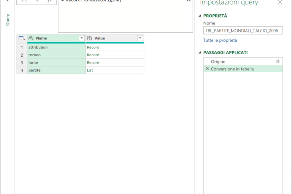 COME IMPORTARE JSON POWER QUERY MICROSOFT EXCEL MARCOFILOCAMO TABELLA MANOVRABILE